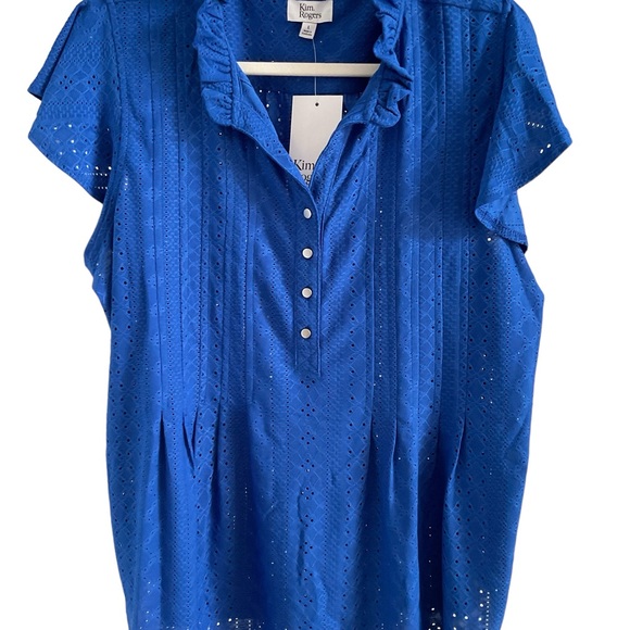 Kim Rogers NWT Ollie Blue Top. Size L - Picture 2 of 6